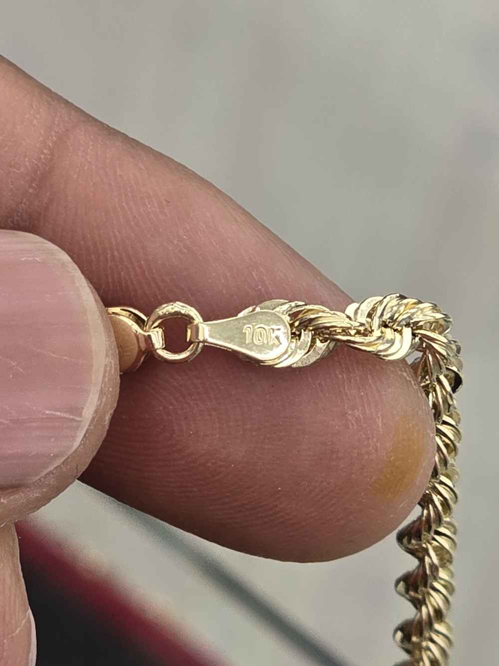 10k Real Gold Rope Chain 4mm 20 Inches - Picture 5 of 9